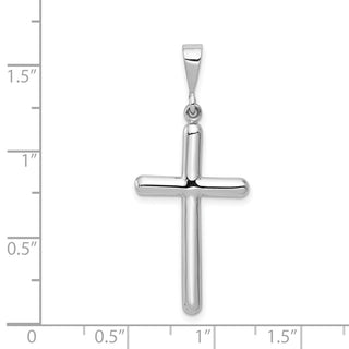 14k White Gold Cross Pendant K362