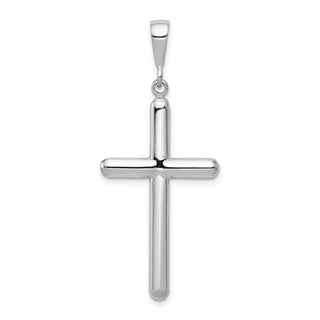 14k White Gold Cross Pendant K363