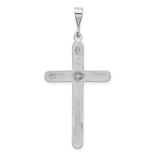 14k White Gold Cross Pendant K364