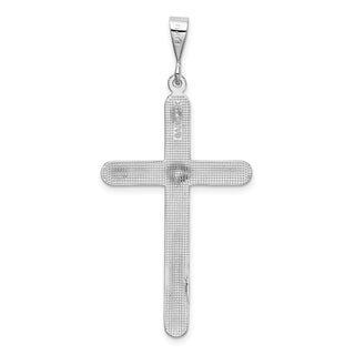14k White Gold Cross Pendant K364
