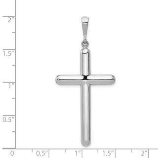 14k White Gold Cross Pendant K364