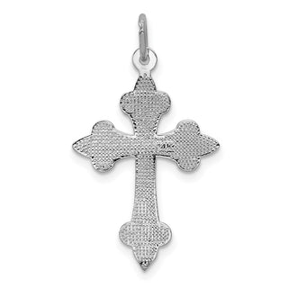 14k White Gold Cross Pendant K373