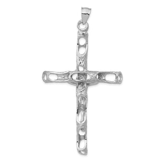 14k White Gold Crucifix Pendant K3736