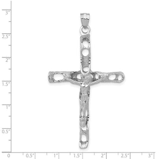 14k White Gold Crucifix Pendant K3736