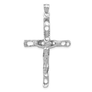 14k White Gold Crucifix Pendant K3736