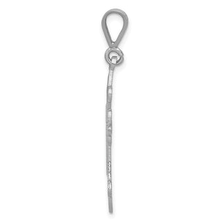 14k White Gold Cross Pendant K374