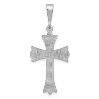 14k White Gold Cross Pendant K375