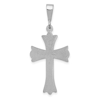 14k White Gold Cross Pendant K375