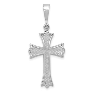 14k White Gold Cross Pendant K375