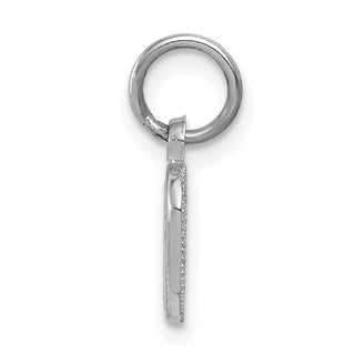14k White Gold Cross In Heart Charm K384