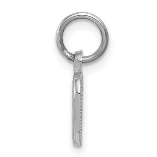 14k White Gold Cross In Heart Charm K384