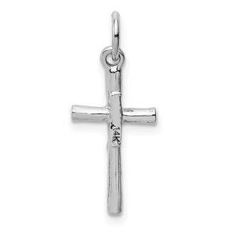 14k White Gold Crucifix Pendant K390