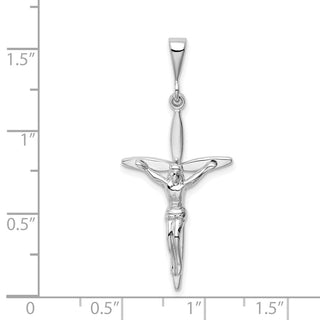 14k White Gold Passion Crucifix Pendant