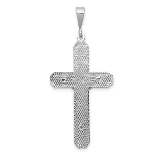 14k White Gold Crucifix Pendant K395