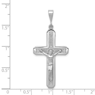 14k White Gold Crucifix Pendant K395