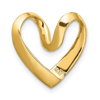 14k Yellow Gold Polished Heart Slide K3977