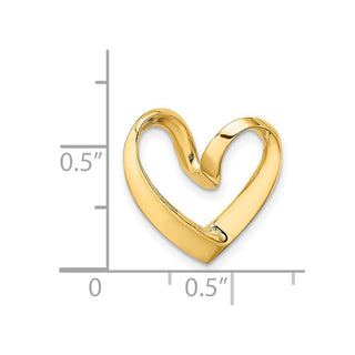 14k Yellow Gold Polished Heart Slide K3977