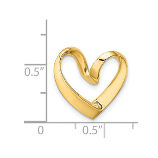 14k Yellow Gold Polished Heart Slide K3977