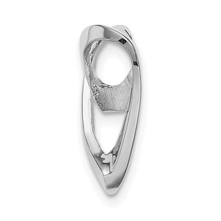 14k White Gold Polished Heart Slide K3977W