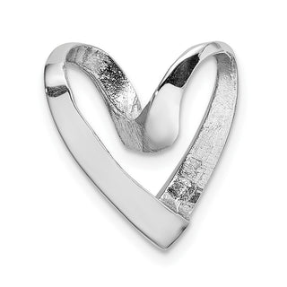 14k White Gold Polished Heart Slide K3977W