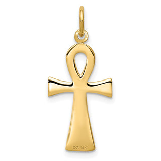 14K Yellow Gold Ankh Cross Charm K399