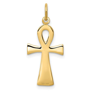14K Yellow Gold Ankh Cross Charm K399