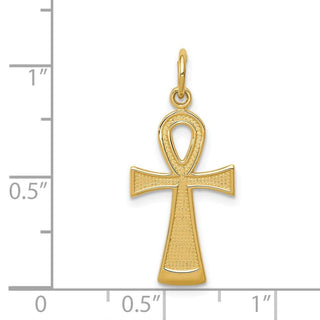 14K Yellow Gold Ankh Cross Charm K399