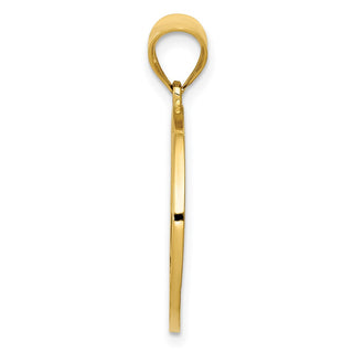 14k Yellow Gold Filigree Peace Sign Pendant K4105