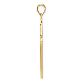 14k Yellow Gold Polished Cross Pendant K411