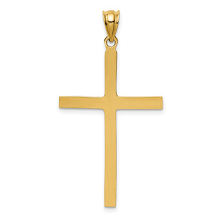 14k Yellow Gold Polished Cross Pendant K411
