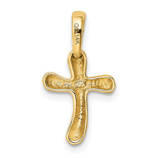 14k Yellow Gold Small Freeform Cross Pendant