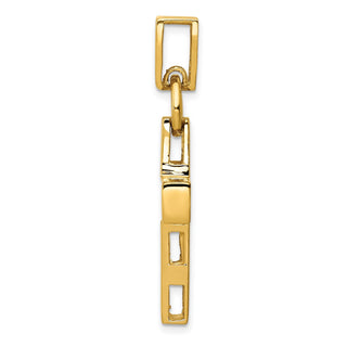 14k Yellow Gold Hollow Cross Pendant K444