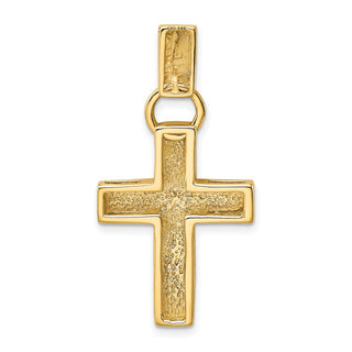 14k Yellow Gold Hollow Cross Pendant K444