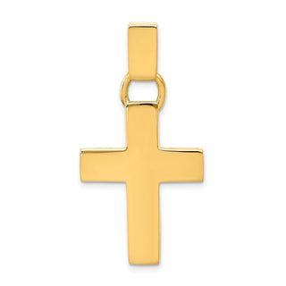 14k Yellow Gold Hollow Cross Pendant K444