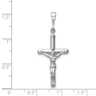 14k White Gold Crucifix Pendant K460
