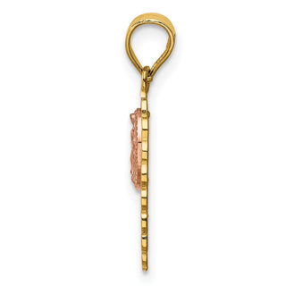 14k Two-Tone Gold 15 Guadalupe Pendant