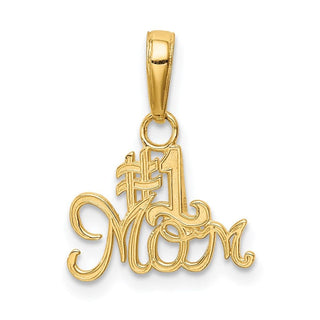 14k Yellow Gold #1 Mom Pendant K4719