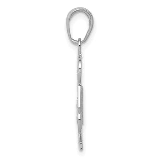 14k White Gold #1 Dad Pendant K4732W