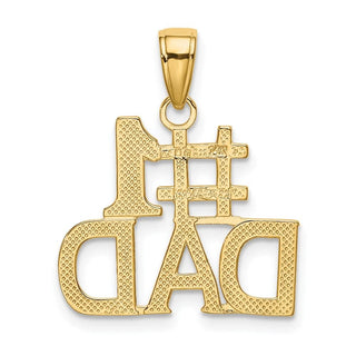 14k Yellow Gold #1 Dad Pendant K4734