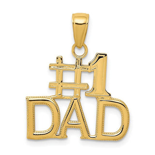 14k Yellow Gold #1 Dad Pendant K4734