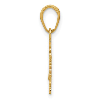 14k Yellow Gold Small Snowflake Pendant