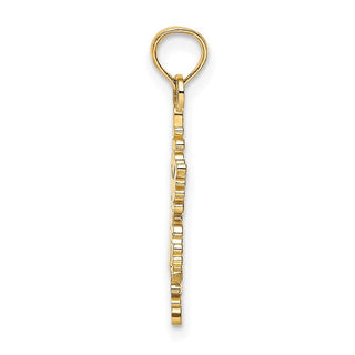 14k Yellow Gold Polished Snowflake Pendant K4743