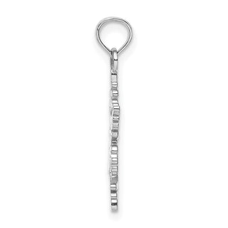 14k White Gold Polished Snowflake Pendant K4743W
