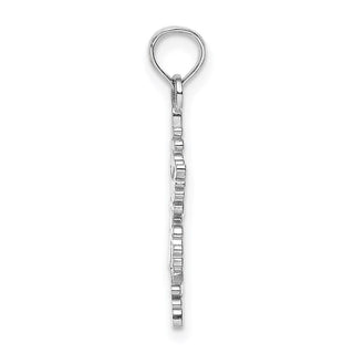 14k White Gold Polished Snowflake Pendant K4743W