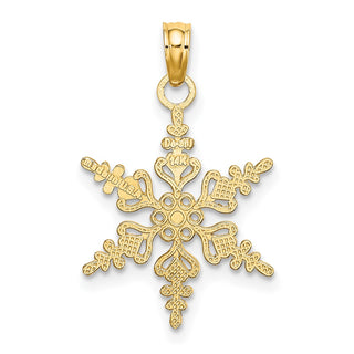 14k White Gold Polished Snowflake Pendant K4743W