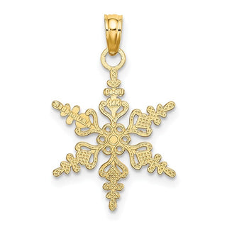 14k White Gold Polished Snowflake Pendant K4743W