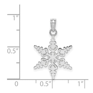 14k White Gold Polished Snowflake Pendant K4743W
