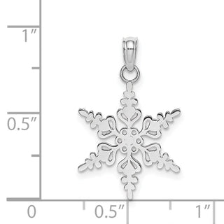 14k White Gold Polished Snowflake Pendant K4743W