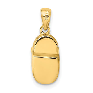 14k Yellow and Rose Gold Baby Shoe Pendant K4767