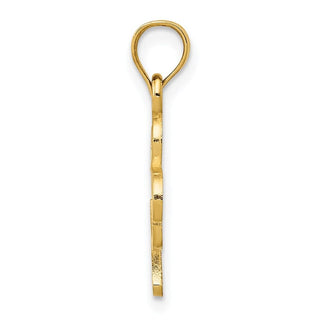 14k Yellow Gold 3 Leaf Clover Pendant